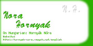 nora hornyak business card